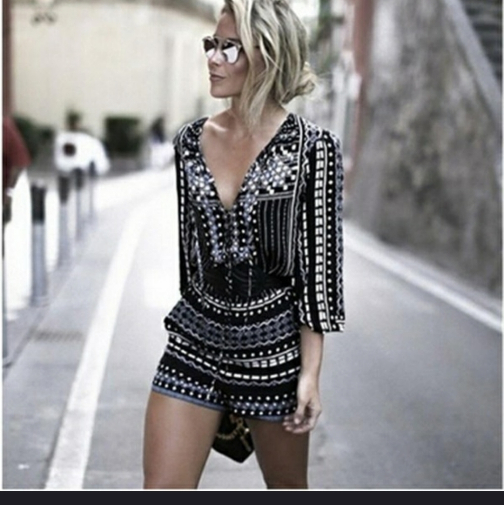 Ladies Boho summer short romper
